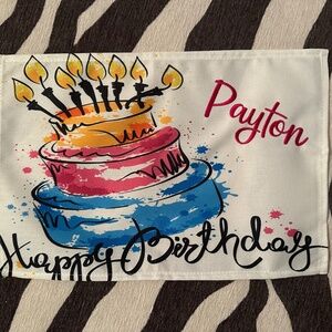 Personalized linen placemat